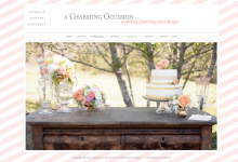 The home page puts the focus on Joelle's work with a slideshow of images from weddings she's worked on.