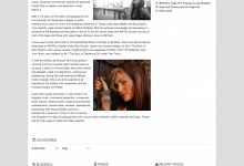 Lauren's home page gives visitors a quick overview of who she is, what she's done and what her passions are.